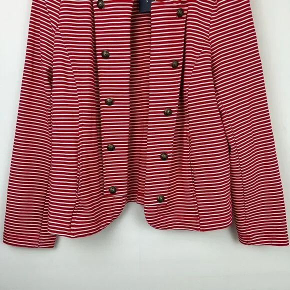 Tommy Hilfiger Womens Jacket XL Stripe Nautical Military blazer holidays - Picture 3 of 12